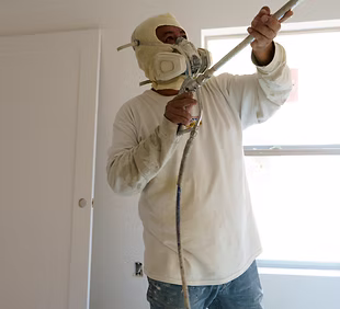 Freshly painted interior room