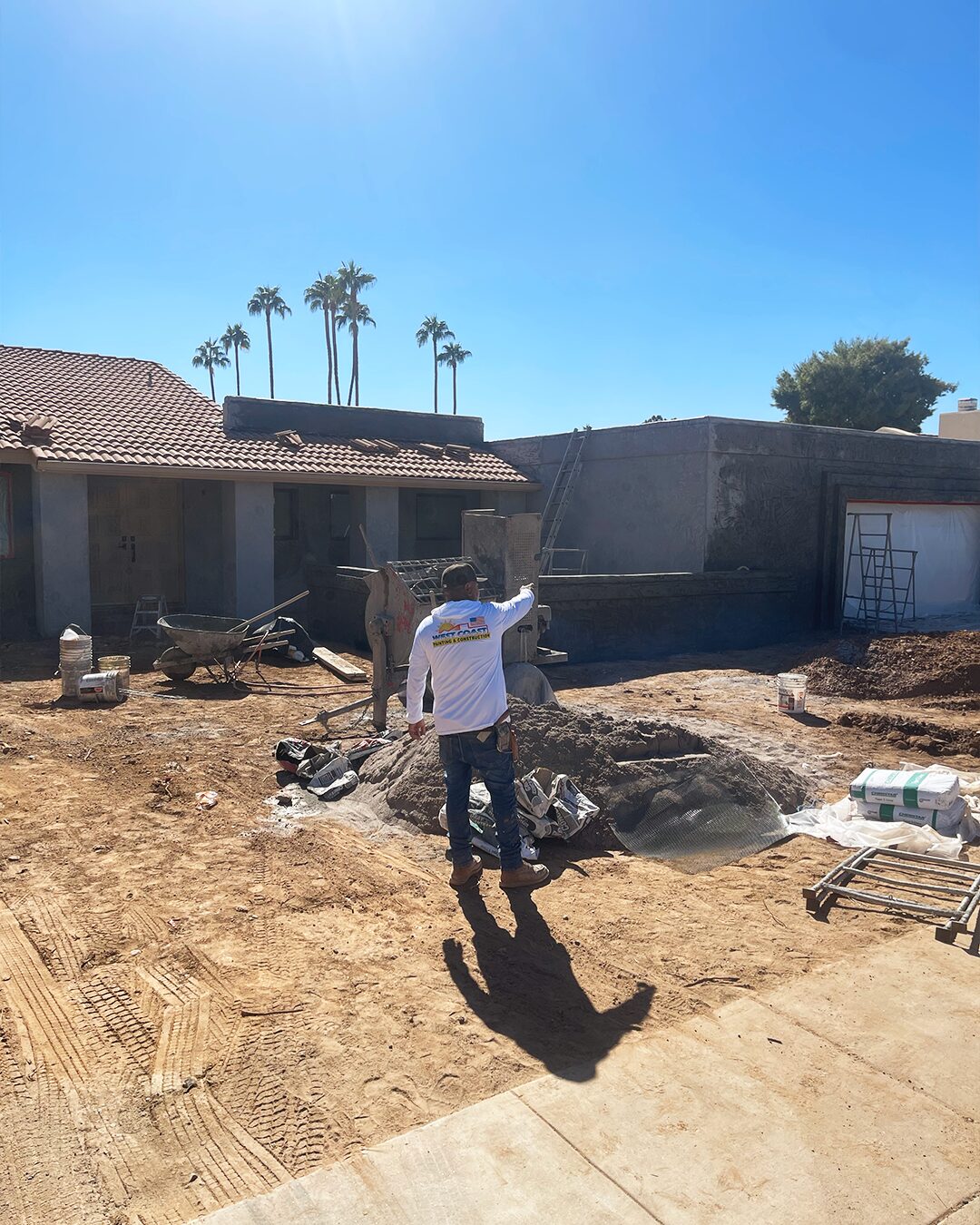 Stucco preparation before painting